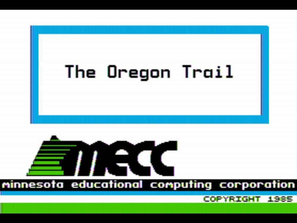 Title Screen of The Oregon Trail for Apple II